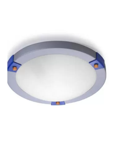 La Creu 471-Gr Afores runde Deckenleuchte, max. 1x100 W, R7S, Grau